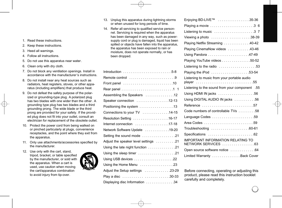 LG LHB977 User Manual | Page 3 / 65