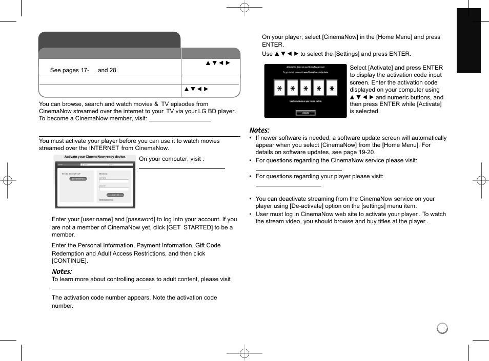 Playing cinemanow videos | LG LHB977 User Manual | Page 43 / 65