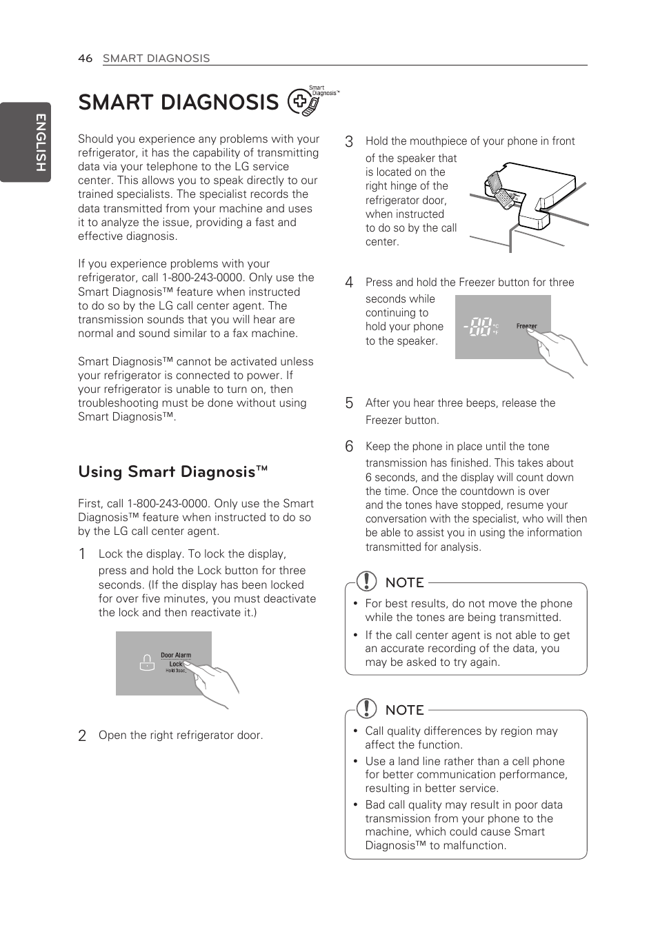 Smart diagnosis, Using smart diagnosis | LG LMXS30776S User Manual | Page 46 / 61