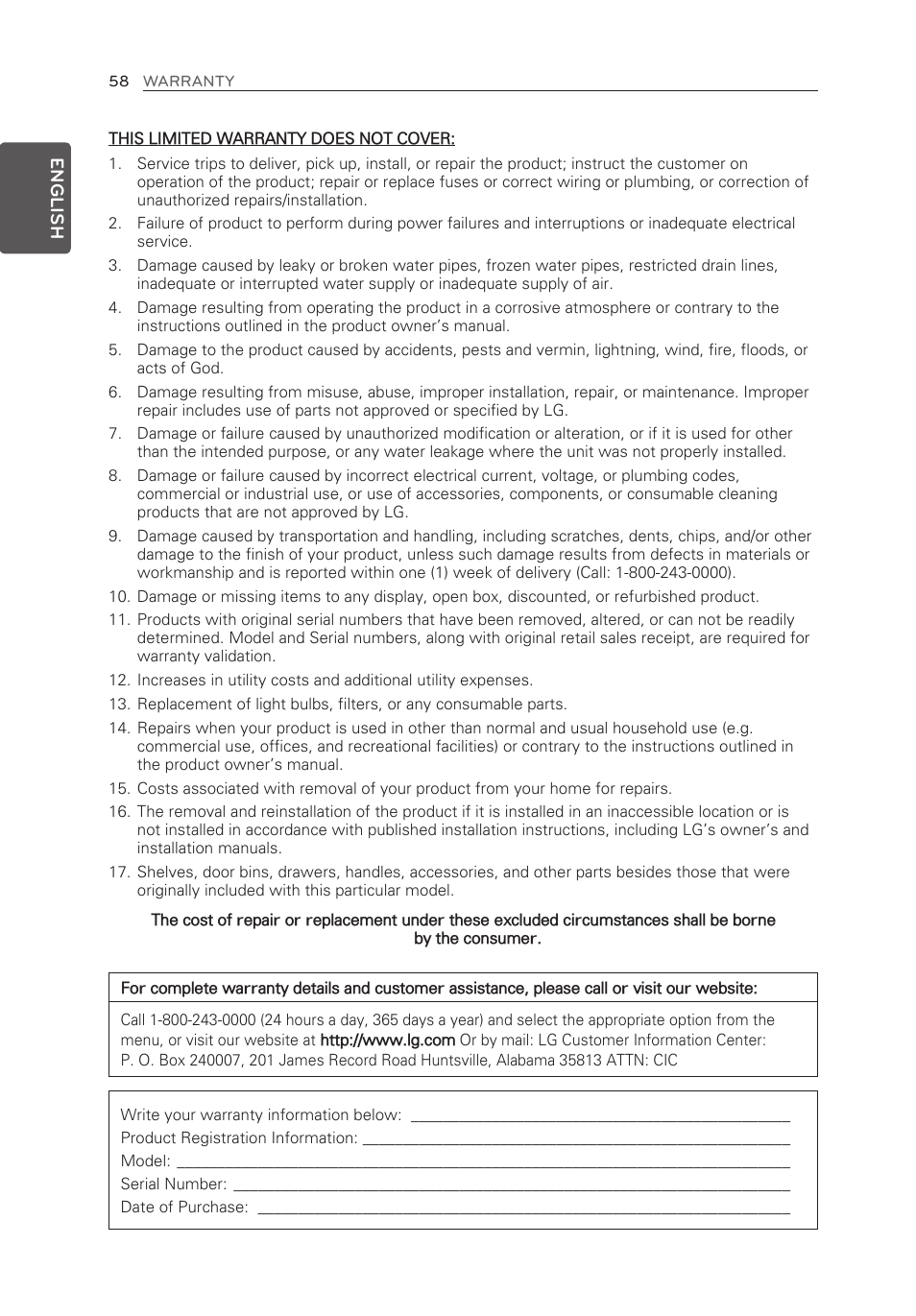 LG LMXS30776S User Manual | Page 58 / 61
