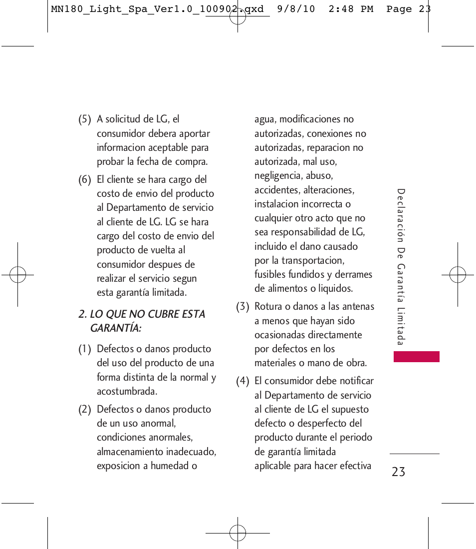 LG LGMN180 User Manual | Page 50 / 55