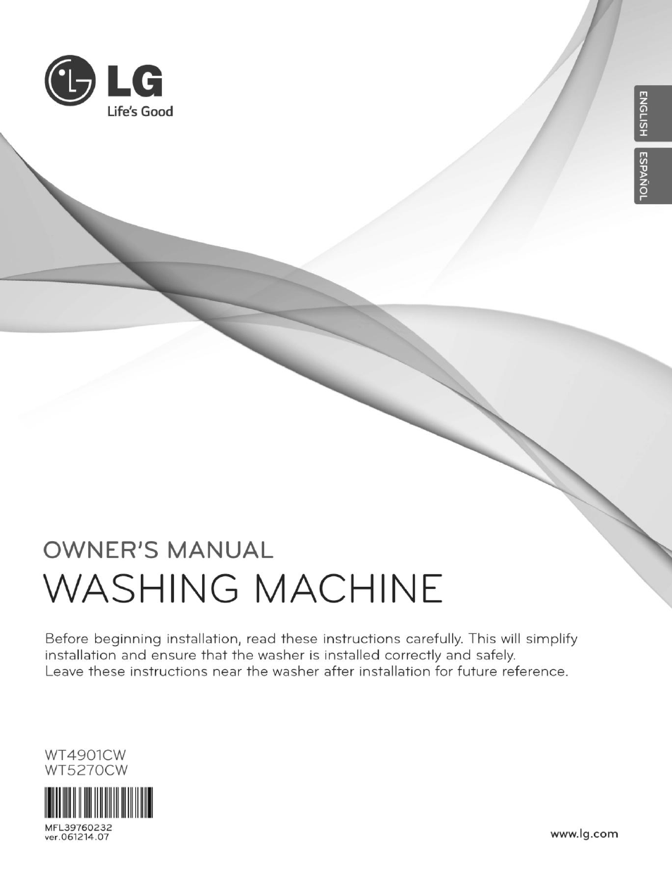 LG WT4901CW User Manual | 76 pages