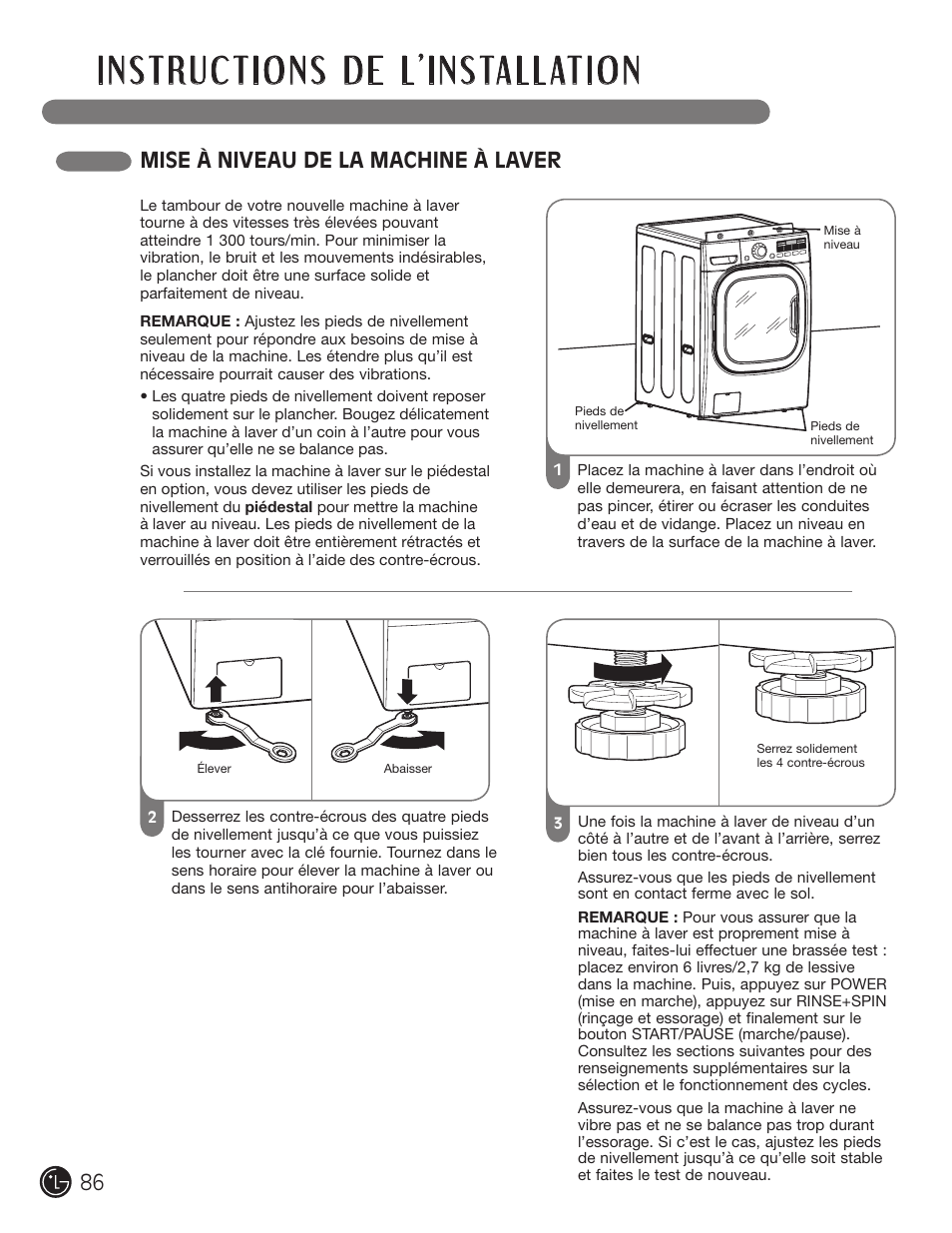 Mise à niveau de la machine à laver | LG WM2801HWA User Manual | Page 86 / 116