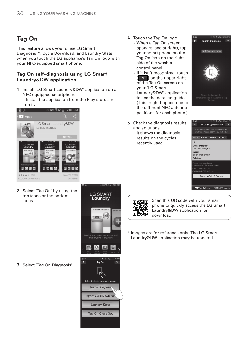 Tag on | LG WM3570HWA User Manual | Page 30 / 96