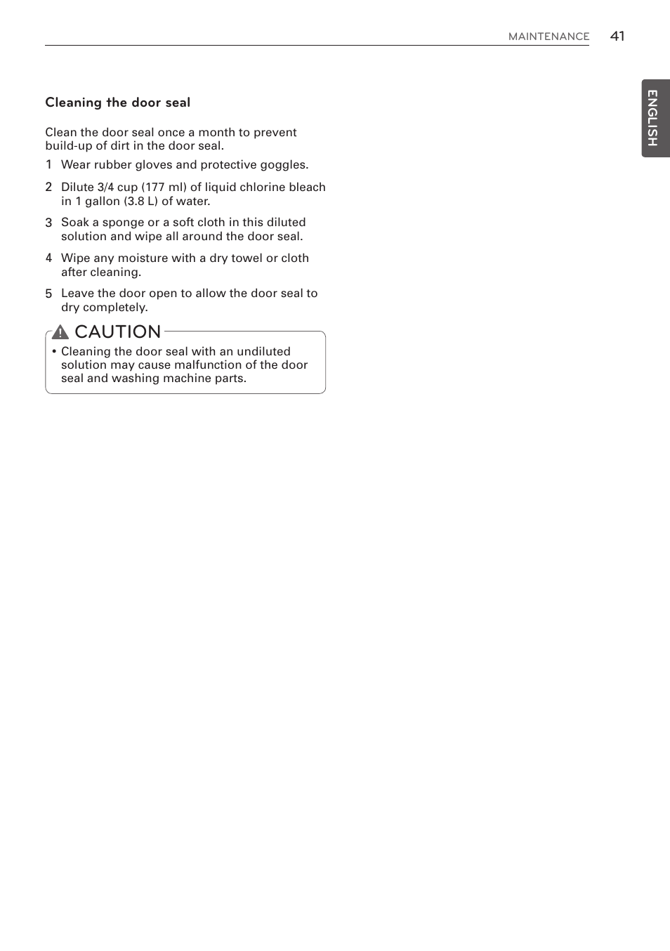 Caution | LG WM3570HWA User Manual | Page 41 / 96