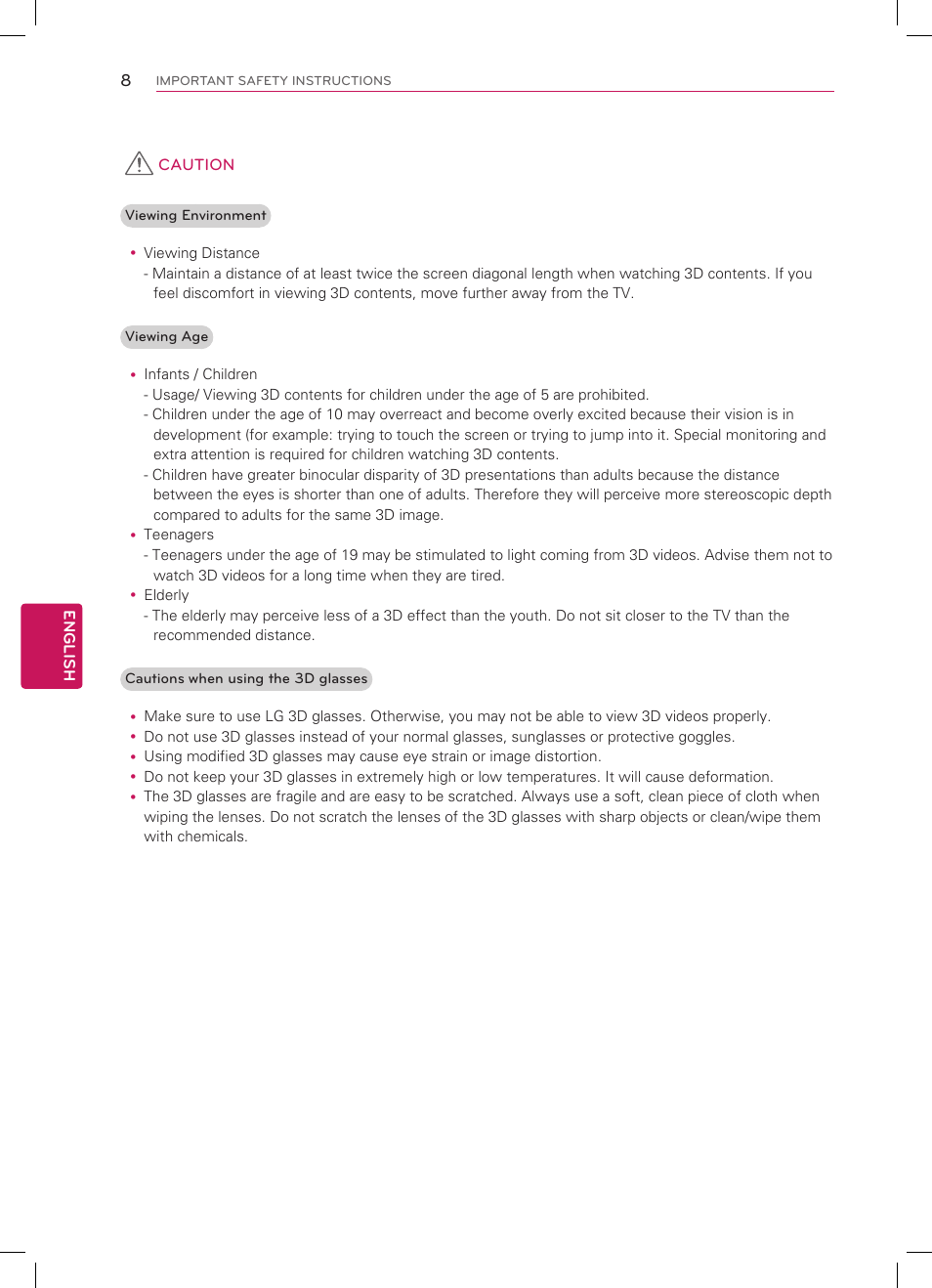 LG 42LM3700 User Manual | Page 8 / 40