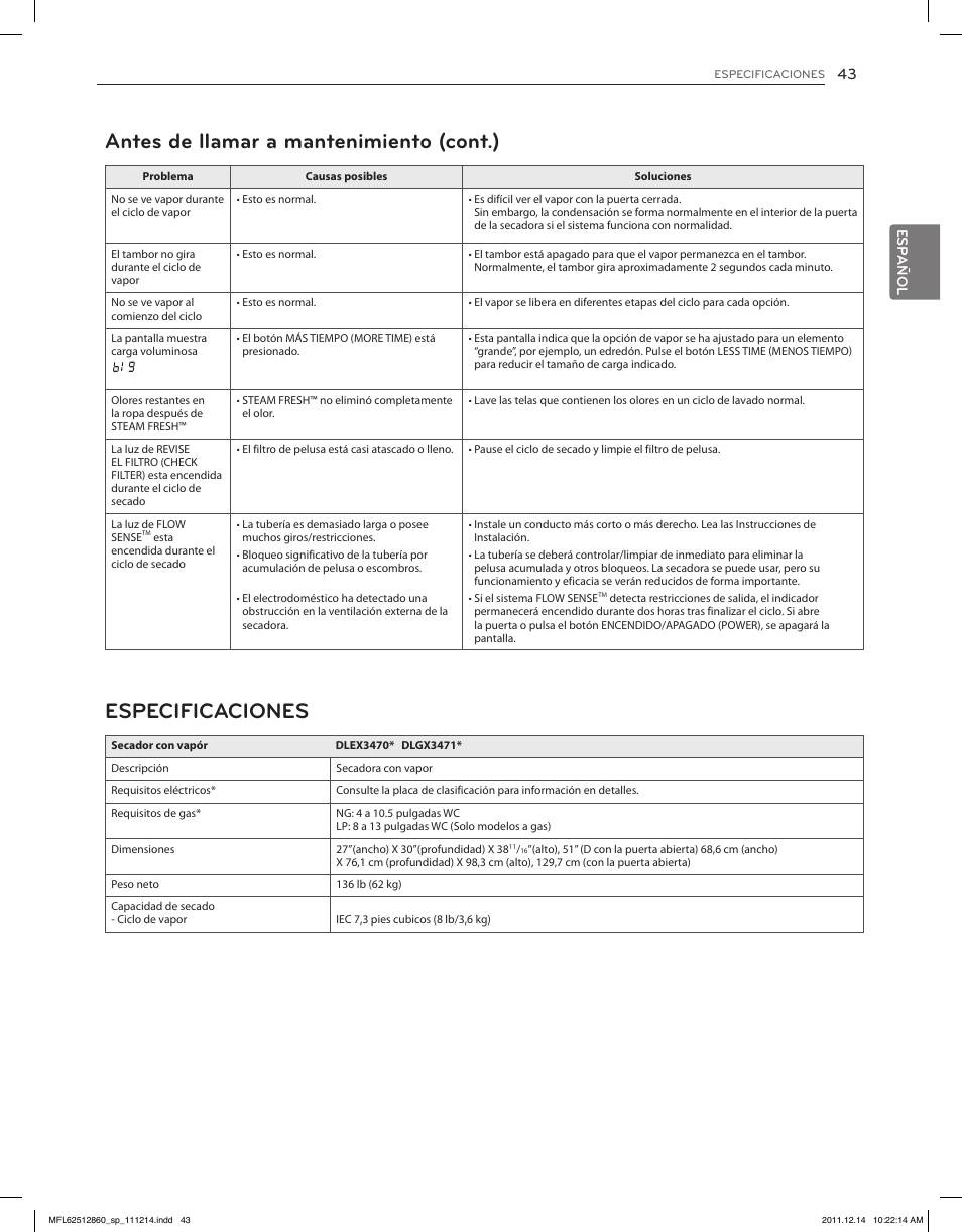LG DLEX3470W User Manual | Page 89 / 96