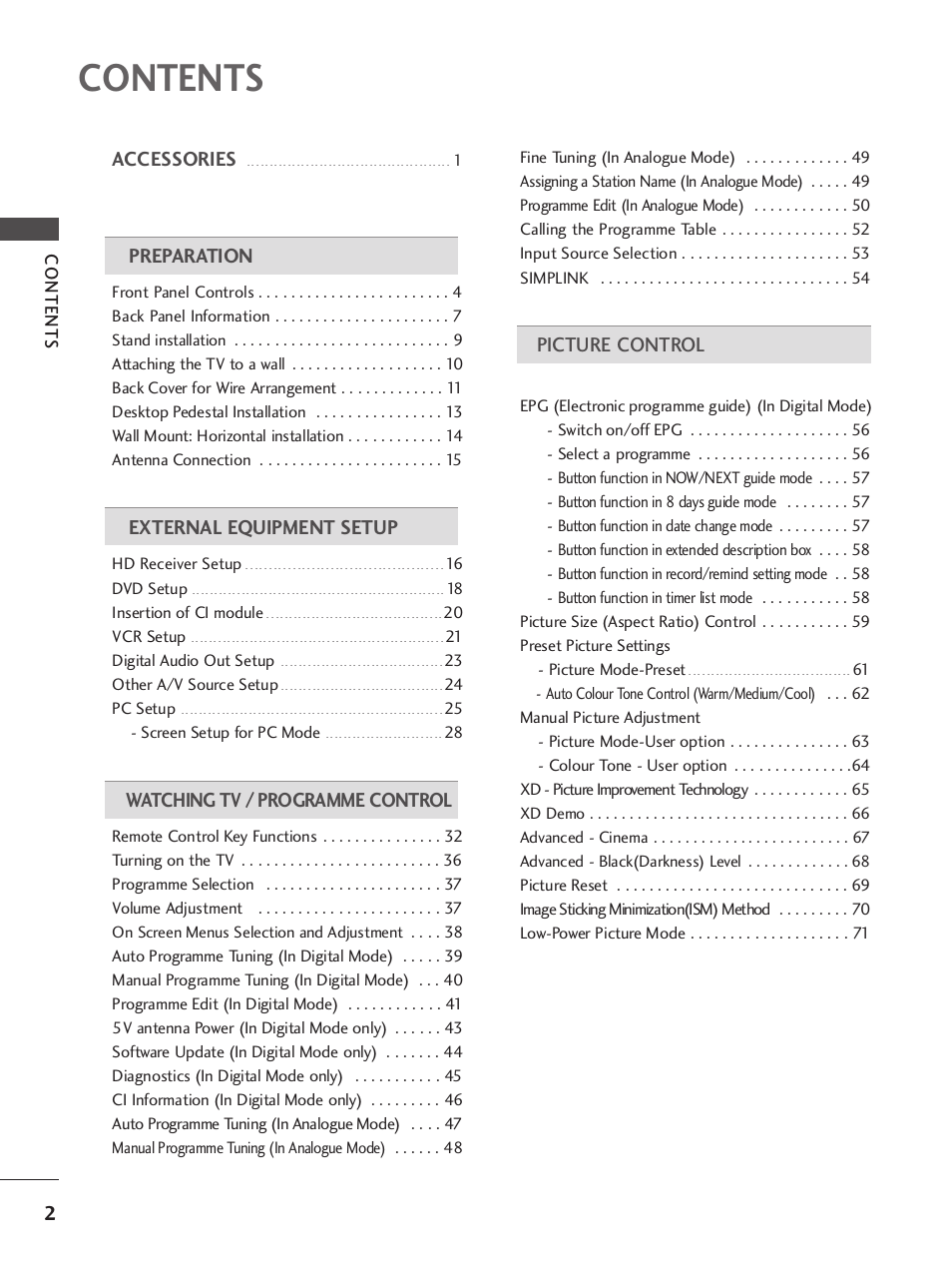 LG 37LY95 User Manual | Page 4 / 112