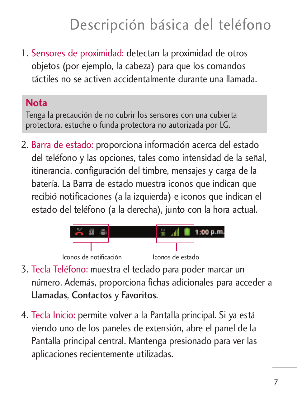 Descripción básica del teléfono | LG LGL45C User Manual | Page 265 / 546