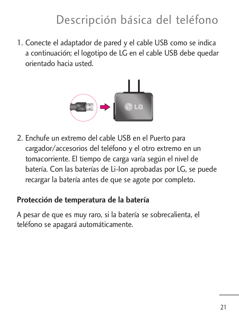 Descripción básica del teléfono | LG LGL45C User Manual | Page 279 / 546