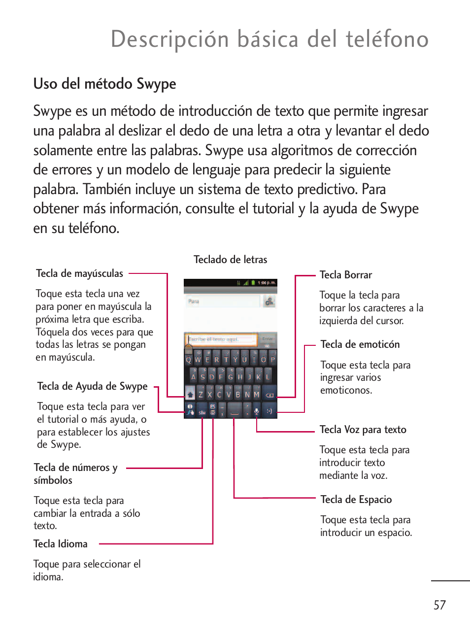 Descripción básica del teléfono | LG LGL45C User Manual | Page 315 / 546