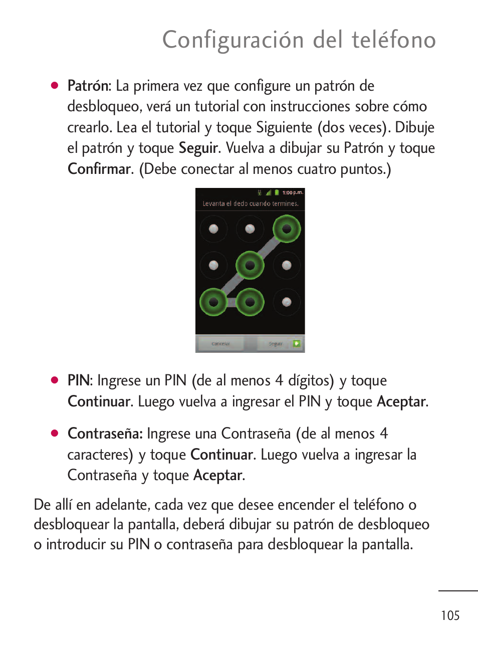 Configuración del teléfono | LG LGL45C User Manual | Page 363 / 546