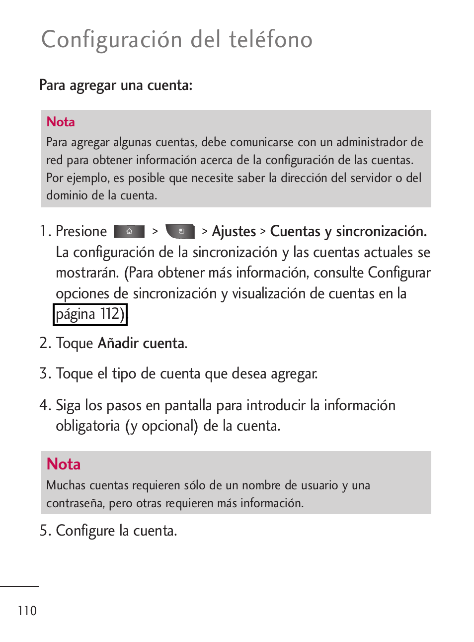 Configuración del teléfono | LG LGL45C User Manual | Page 368 / 546