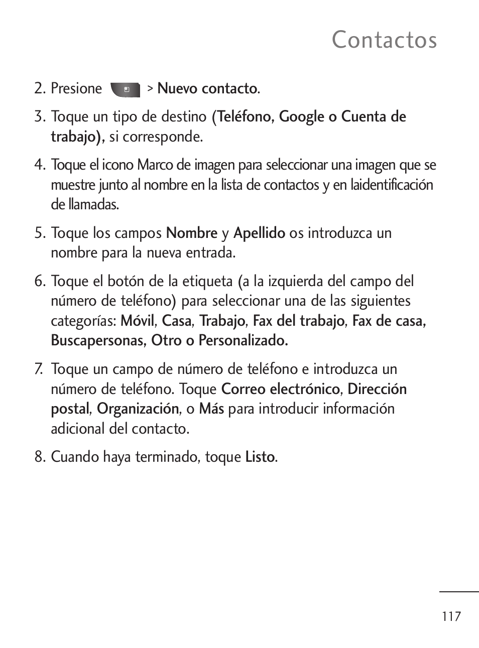 Contactos | LG LGL45C User Manual | Page 375 / 546