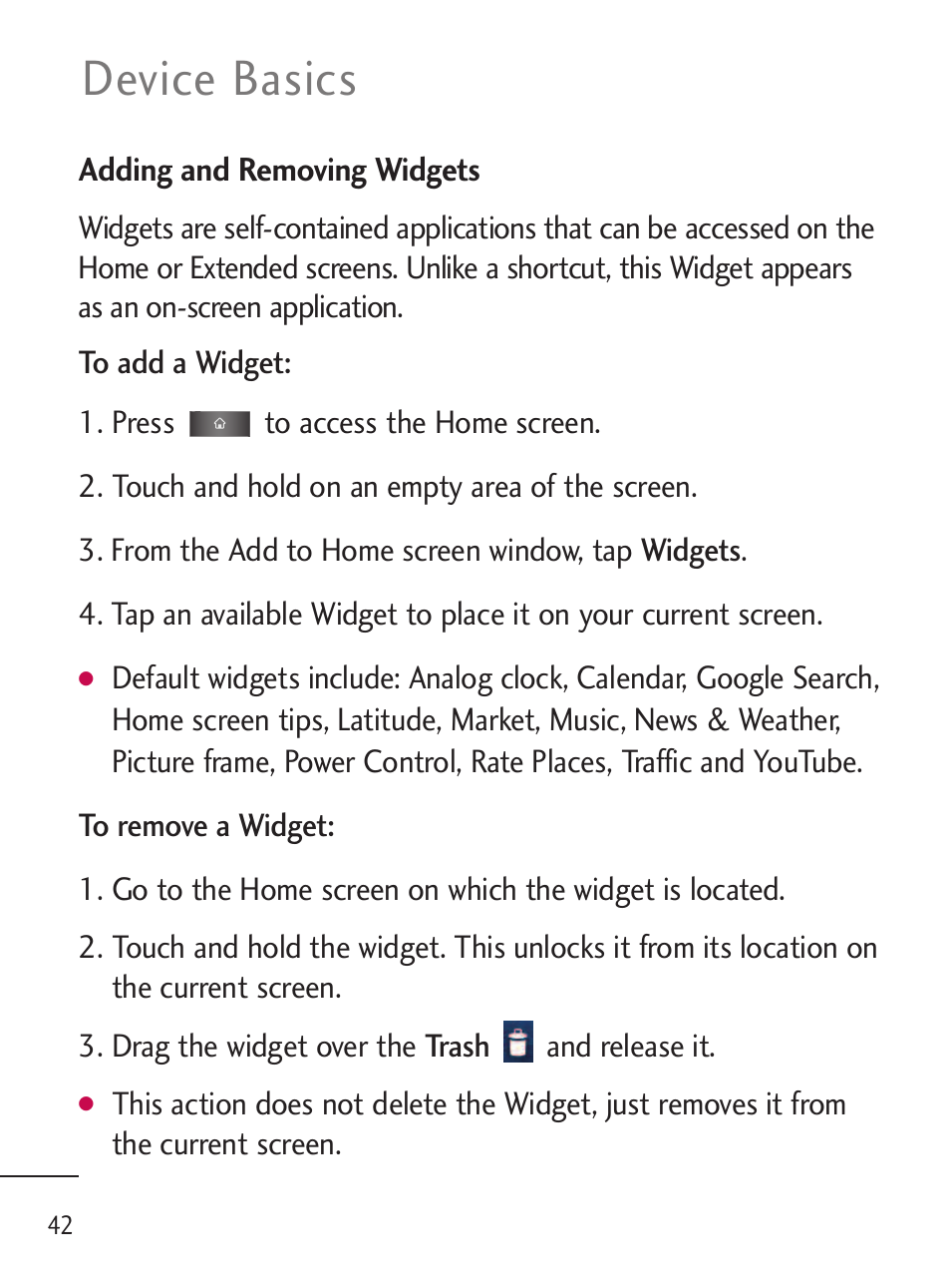 Device basics | LG LGL45C User Manual | Page 44 / 546