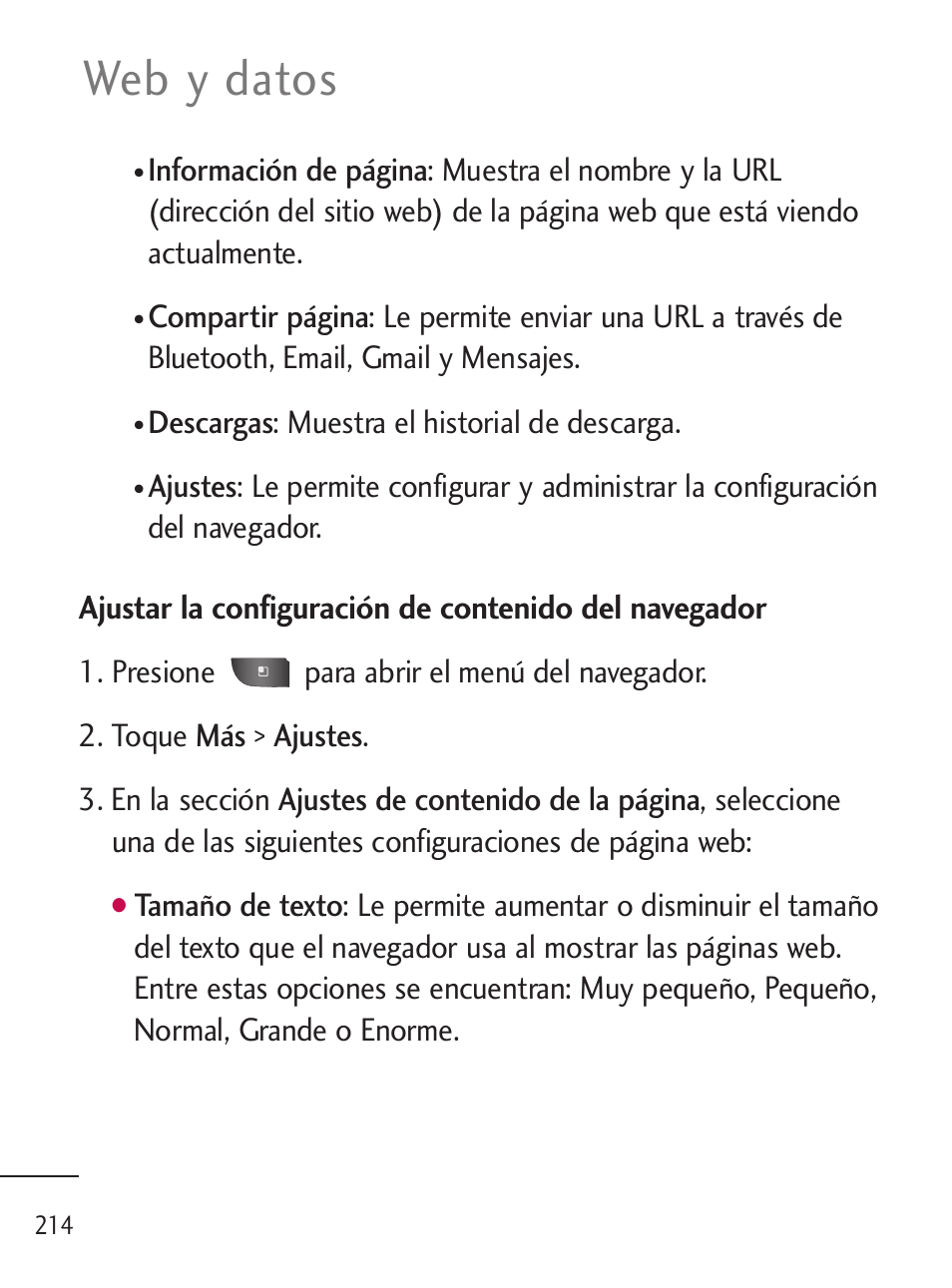 Web y datos | LG LGL45C User Manual | Page 472 / 546