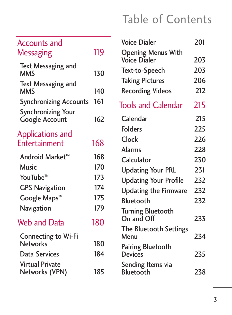 LG LGL45C User Manual | Page 5 / 546