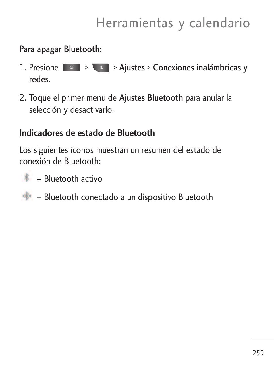 Herramientas y calendario | LG LGL45C User Manual | Page 517 / 546