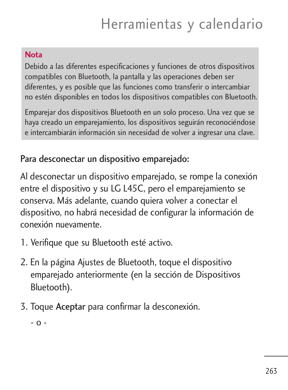 Herramientas y calendario | LG LGL45C User Manual | Page 521 / 546