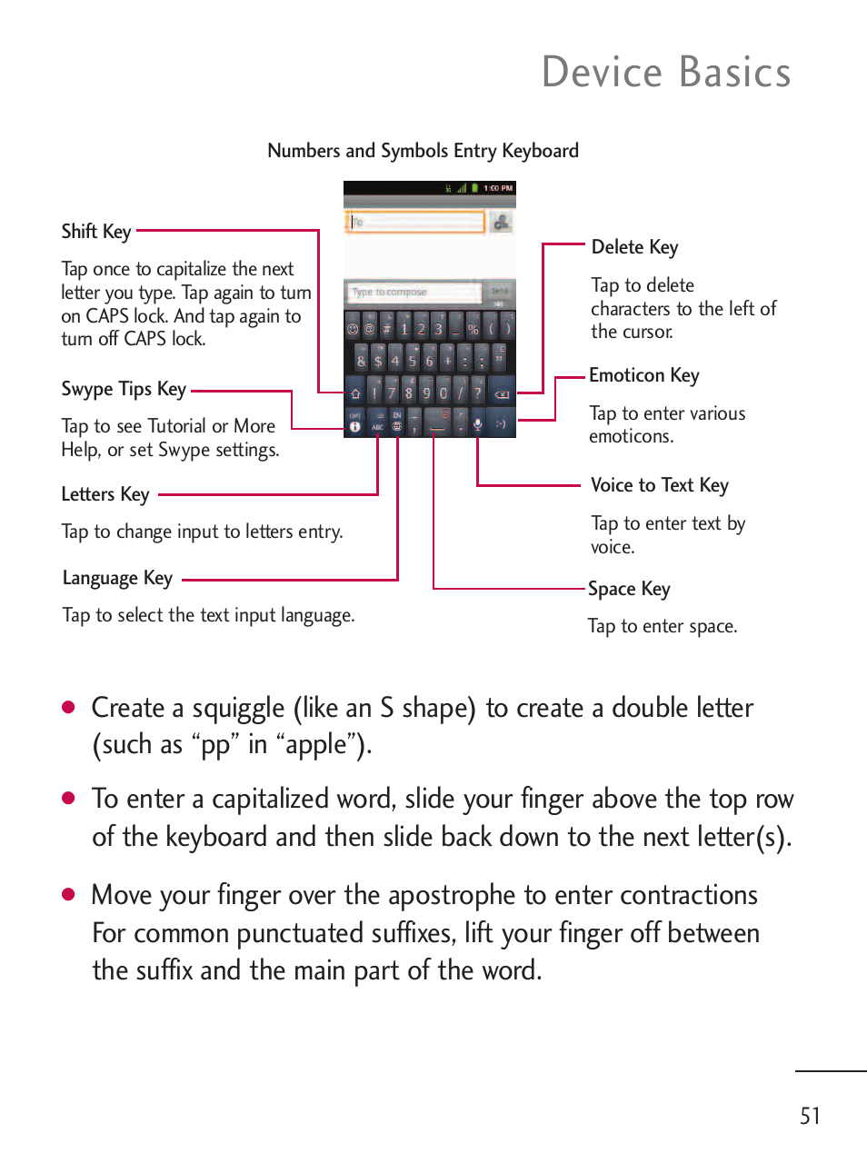 Device basics | LG LGL45C User Manual | Page 53 / 546