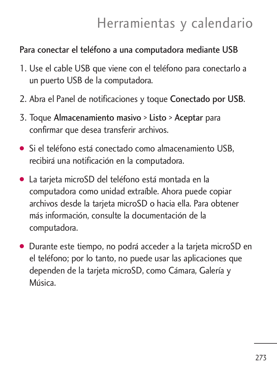 Herramientas y calendario | LG LGL45C User Manual | Page 531 / 546