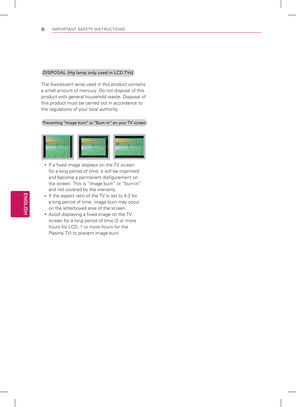 LG 22LS3500 User Manual | Page 6 / 40