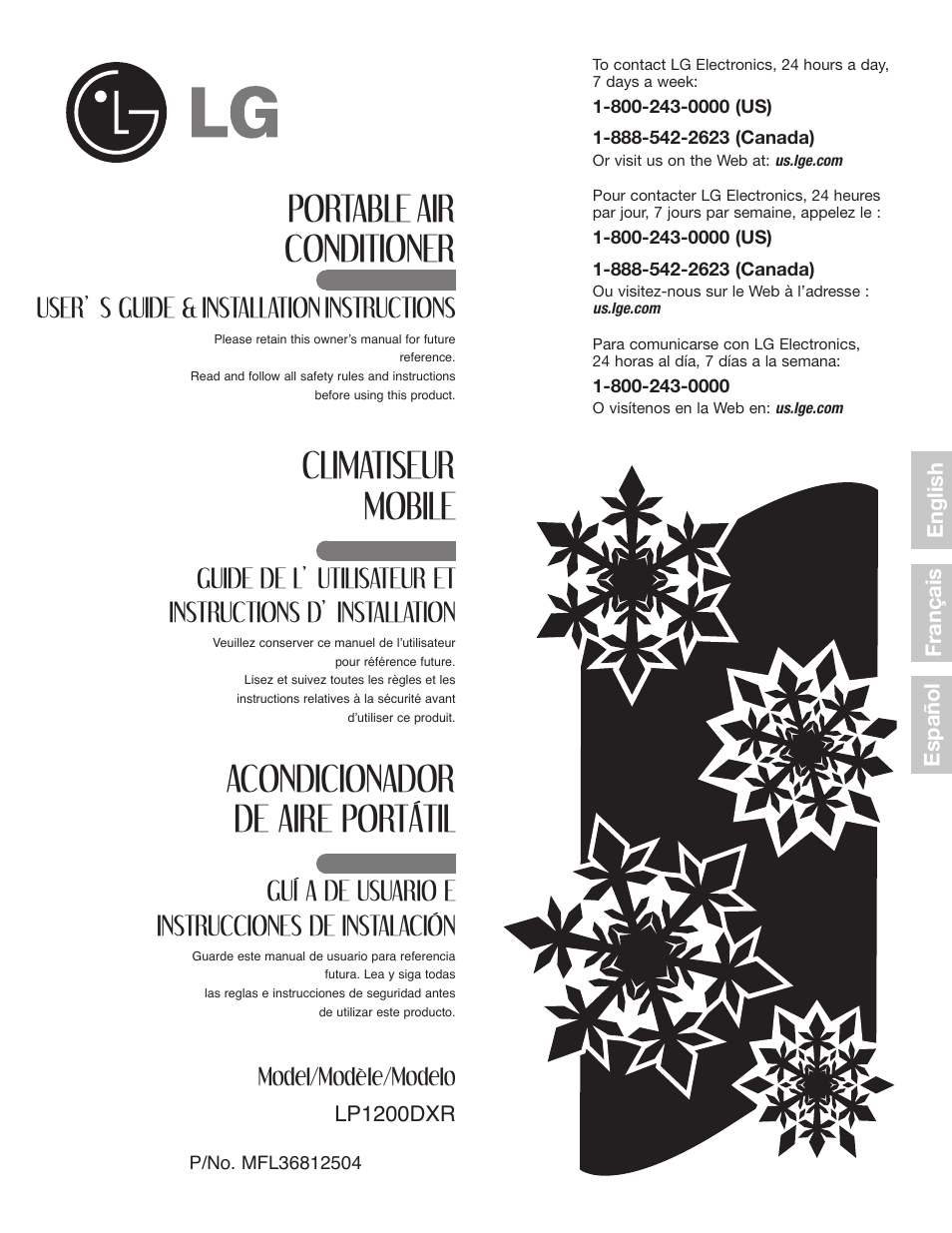 LG LP1200DXR User Manual | 26 pages