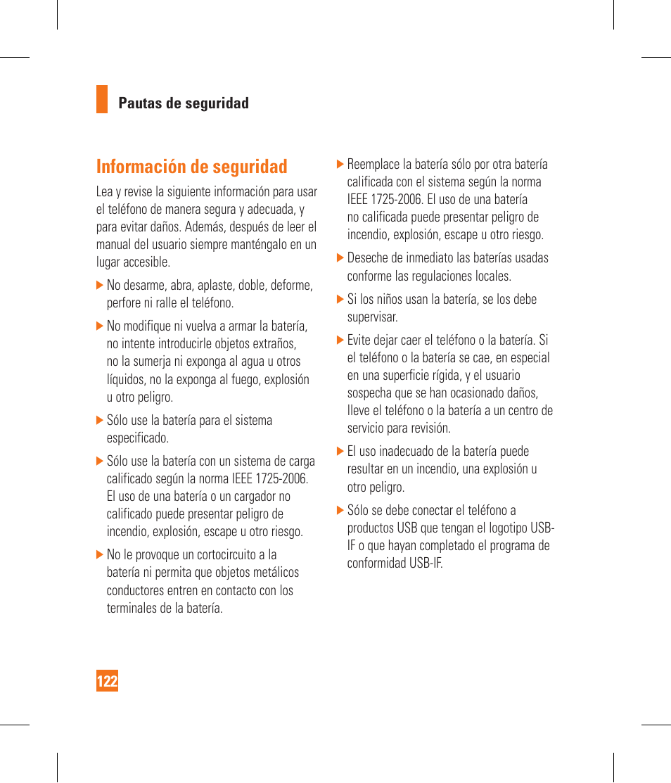 Información de seguridad | LG GR500A User Manual | Page 270 / 298