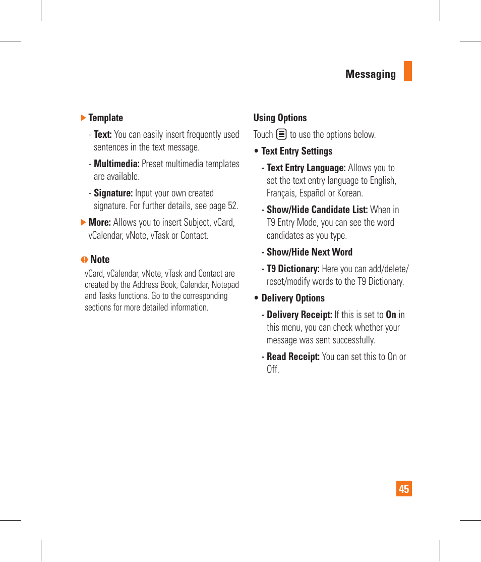 LG GR500A User Manual | Page 49 / 298