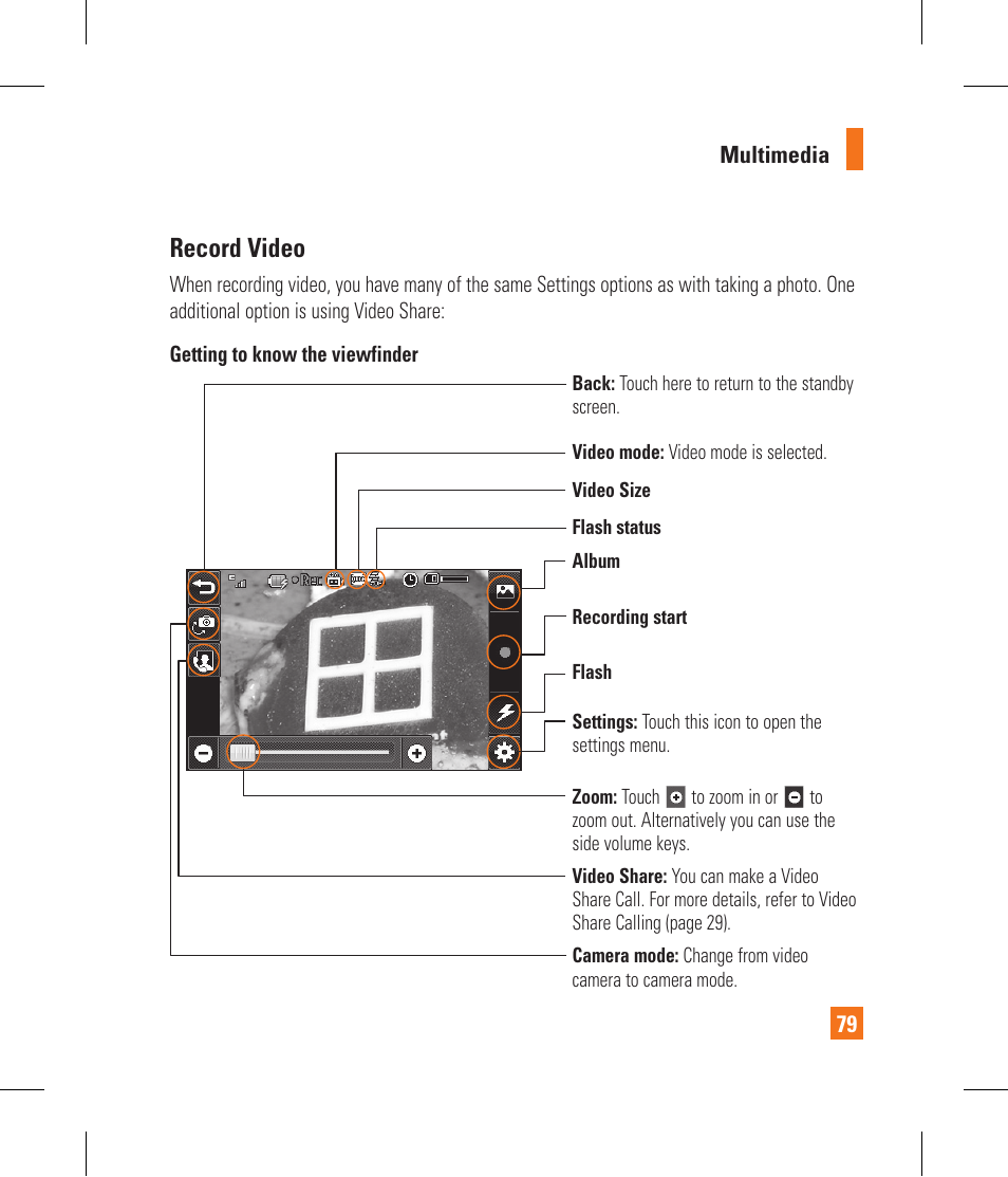 Record video | LG GR500A User Manual | Page 83 / 298