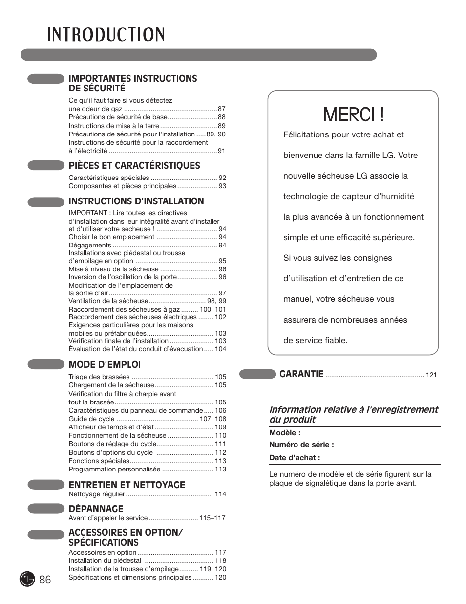 Merci | LG DLE2050W User Manual | Page 86 / 124