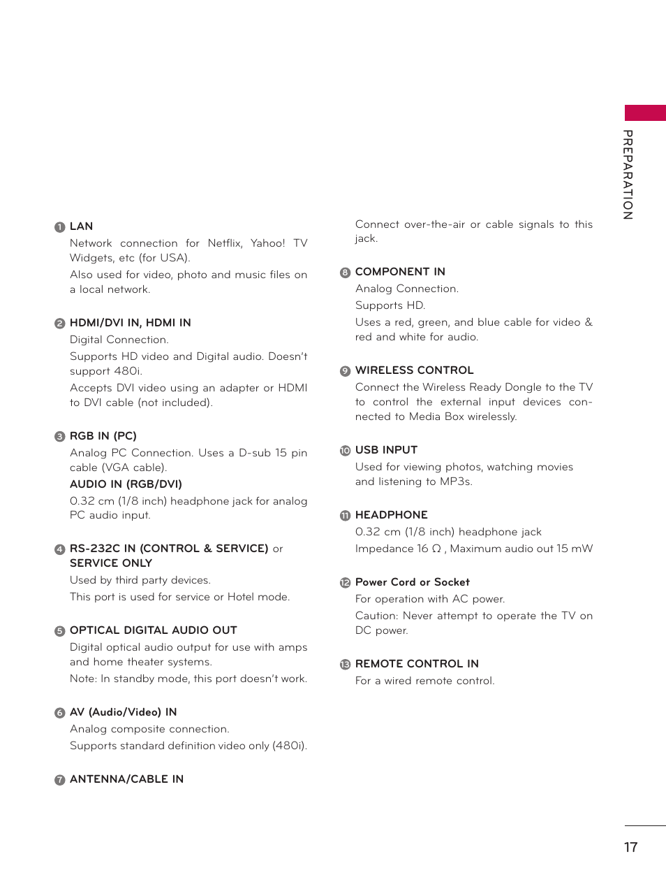 LG 55LX9500 User Manual | Page 17 / 218