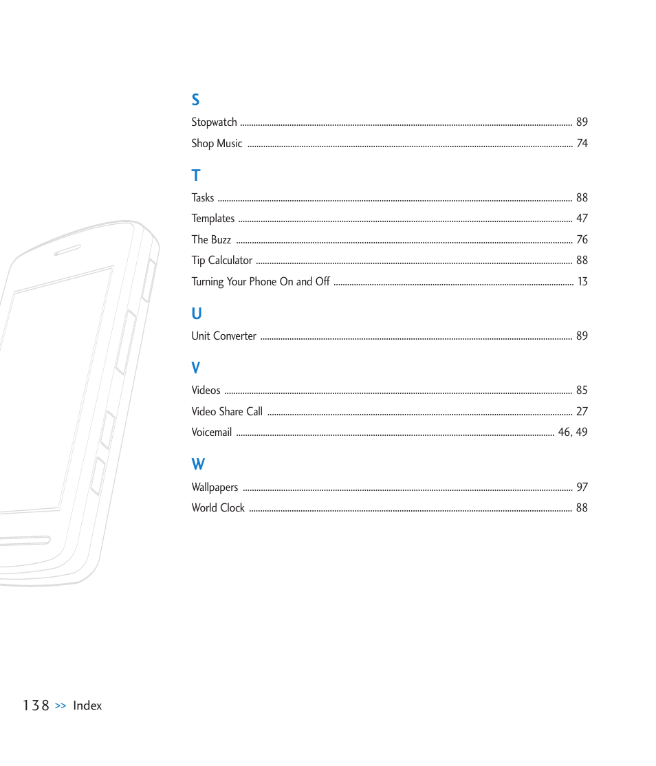 LG CU920 User Manual | Page 142 / 143