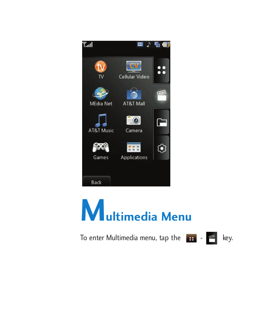 Multimedia menu | LG CU920 User Manual | Page 59 / 143