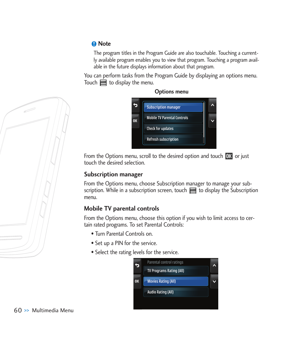 LG CU920 User Manual | Page 64 / 143