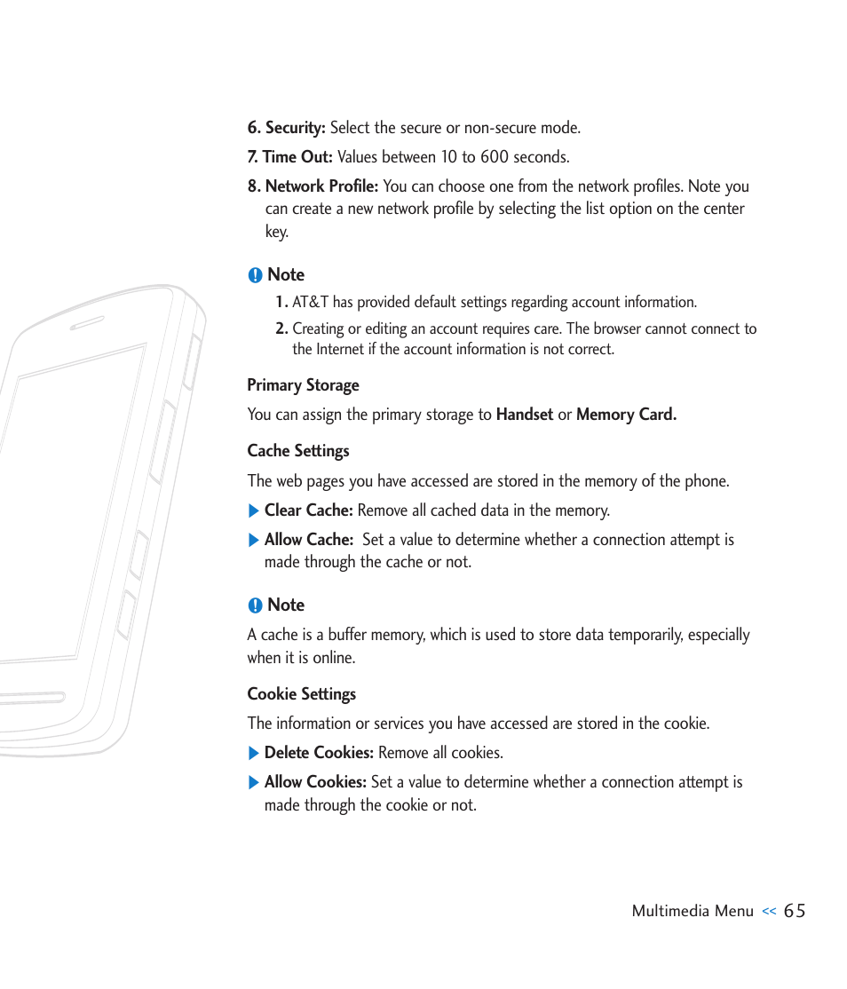 LG CU920 User Manual | Page 69 / 143