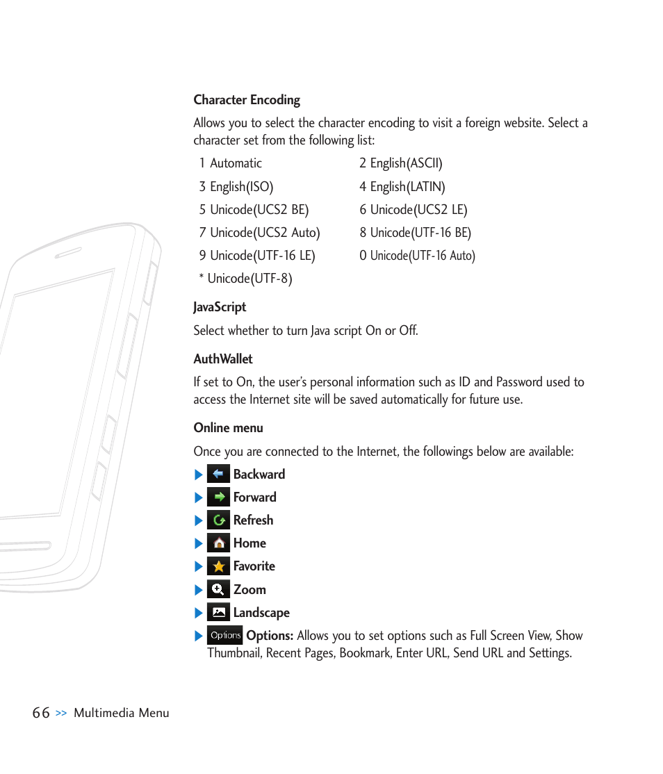 LG CU920 User Manual | Page 70 / 143