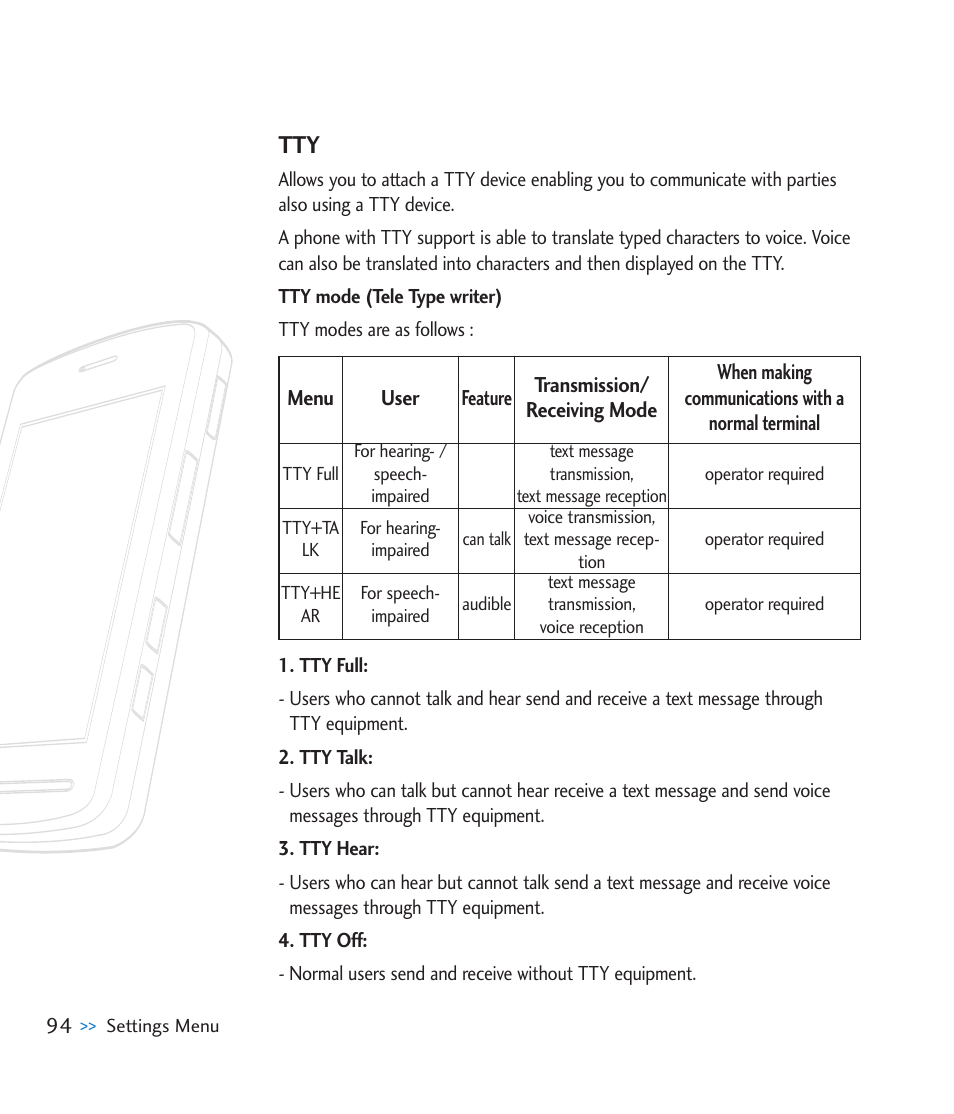 LG CU920 User Manual | Page 98 / 143