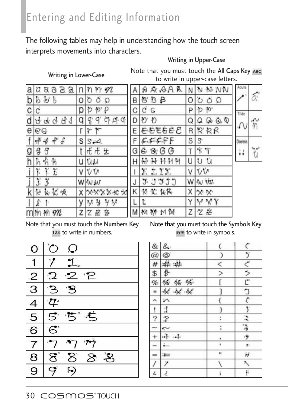 Entering and editing information | LG VN270 User Manual | Page 32 / 159