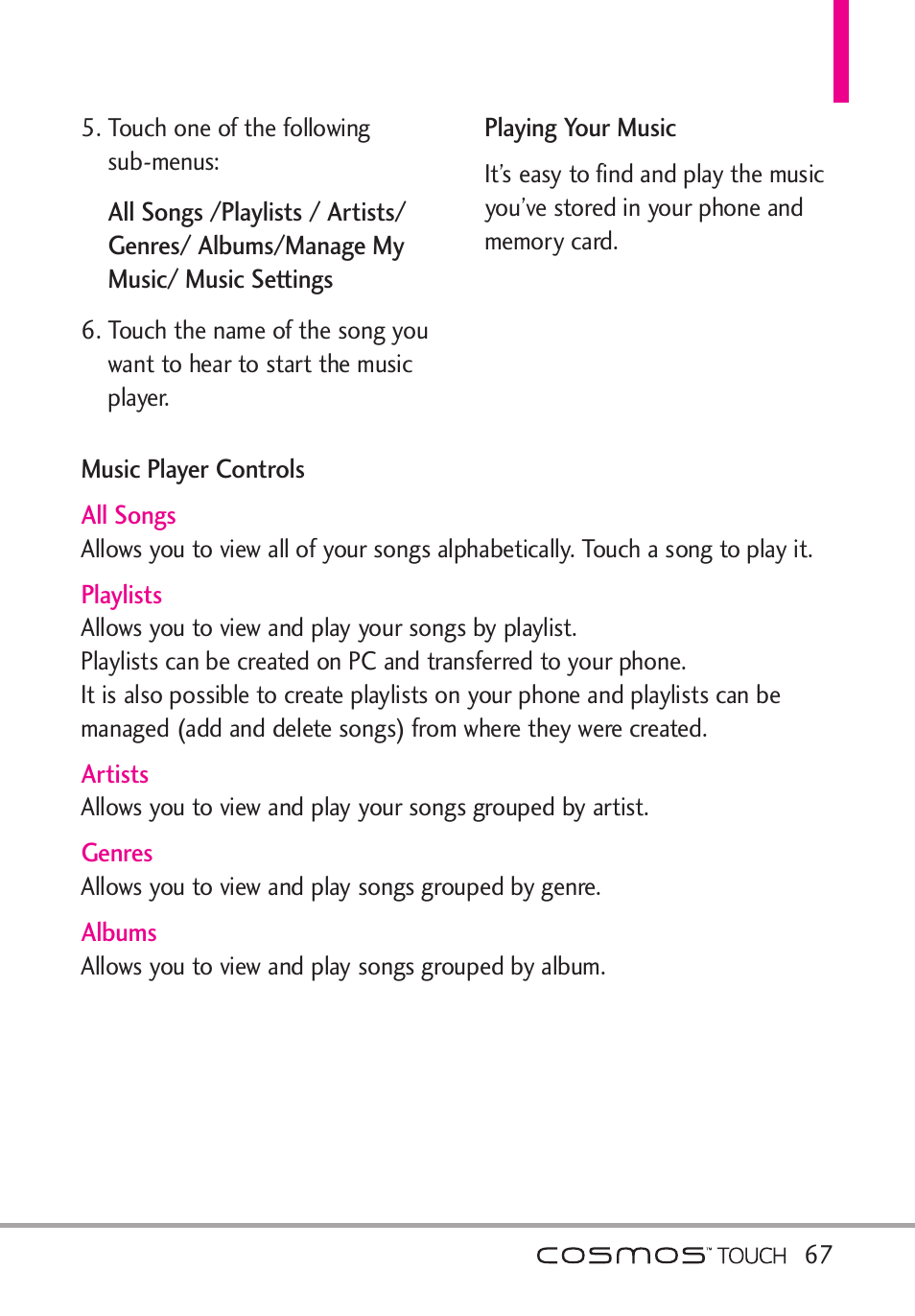 LG VN270 User Manual | Page 69 / 159