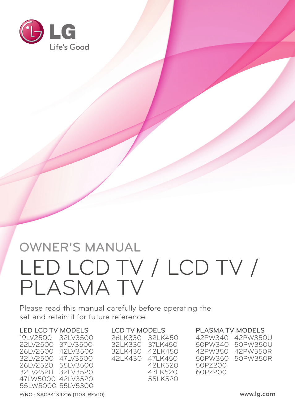 LG 47LK520 User Manual | 124 pages