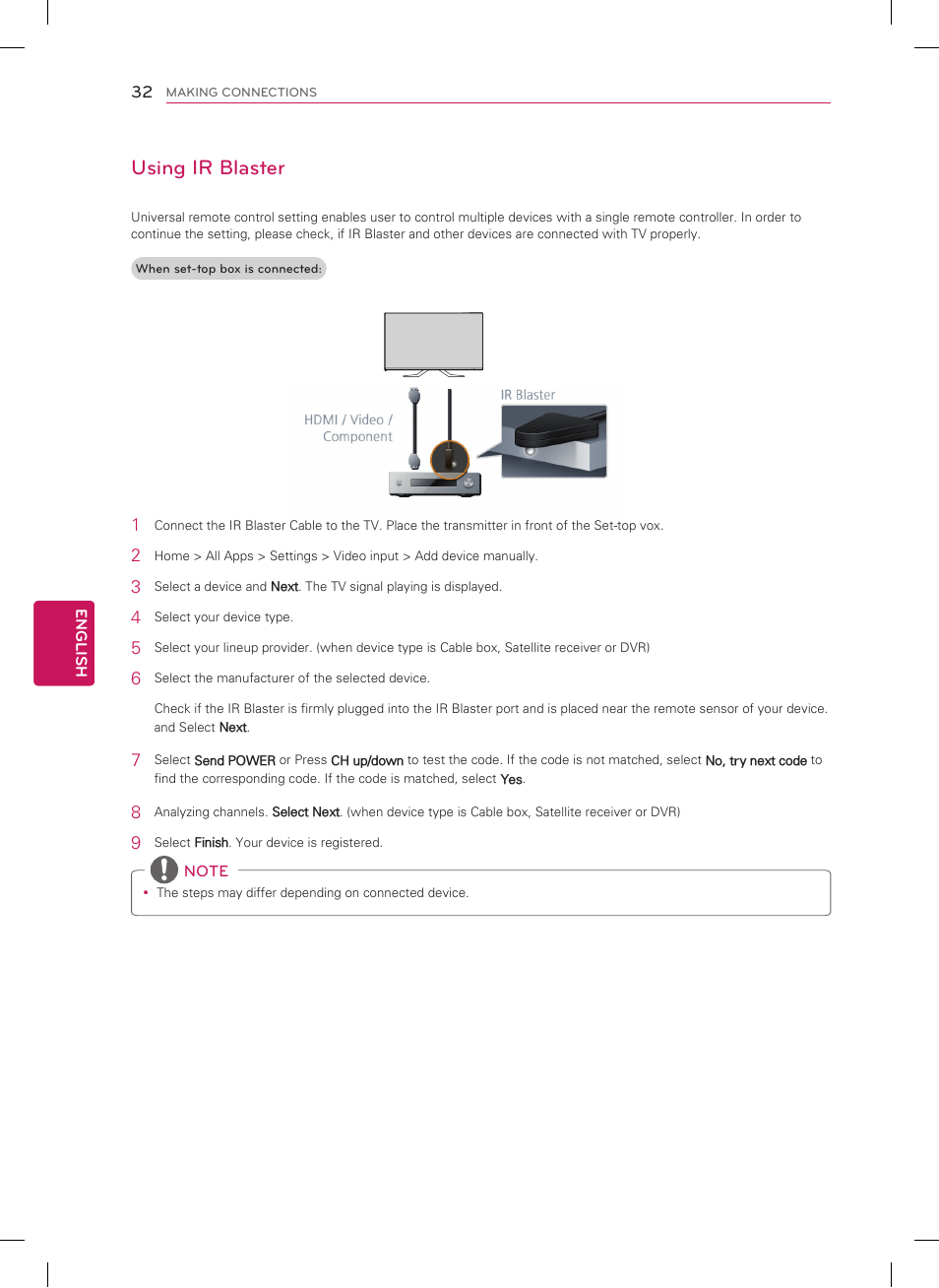 Using ir blaster | LG 60GA6400 User Manual | Page 32 / 56