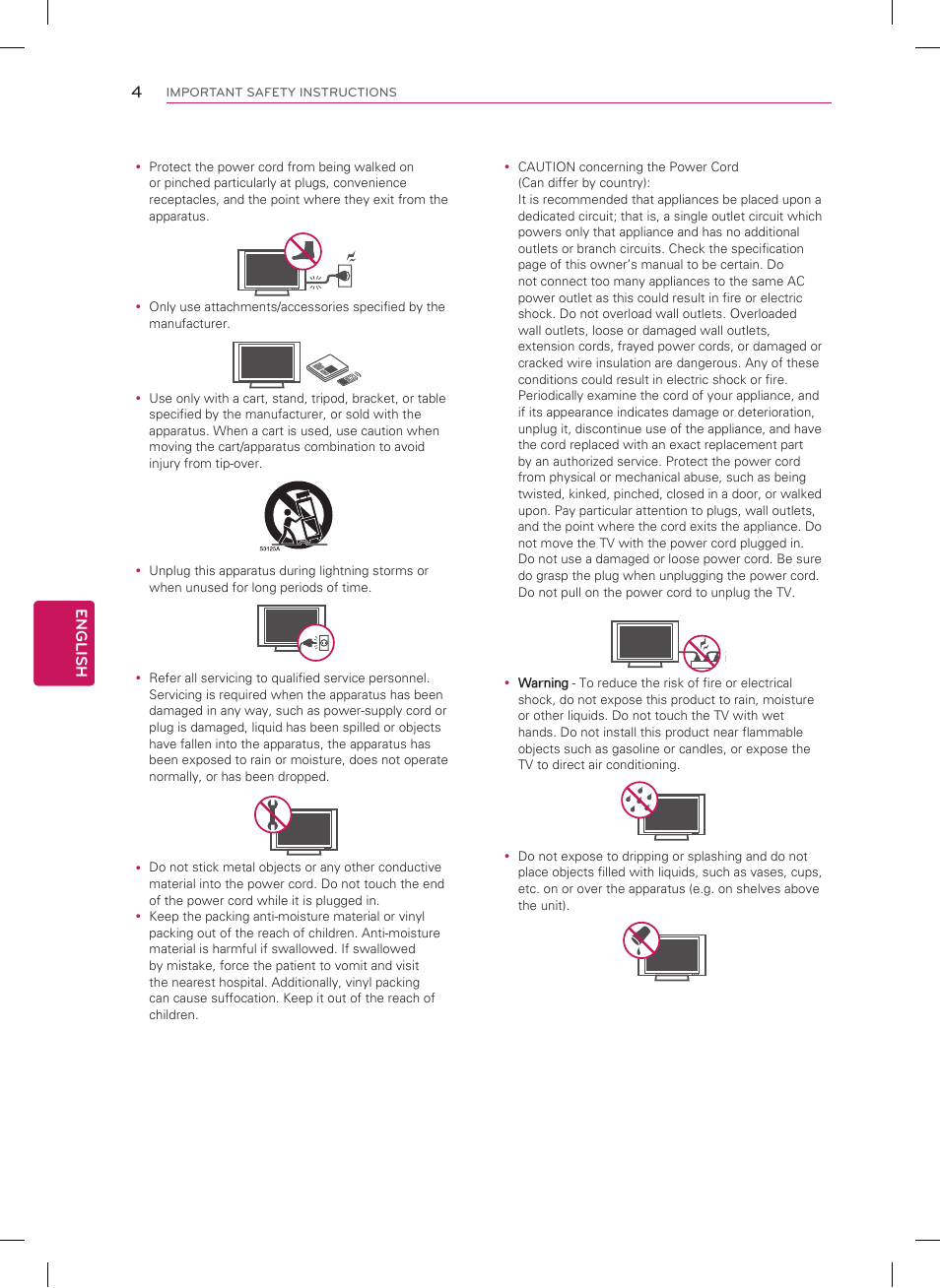 English | LG 60GA6400 User Manual | Page 4 / 56