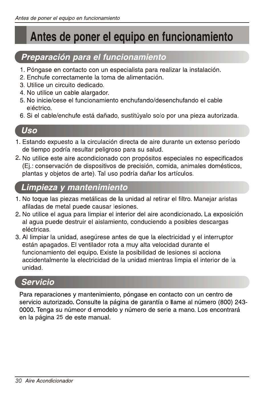 LG LW2513ER User Manual | Page 30 / 48