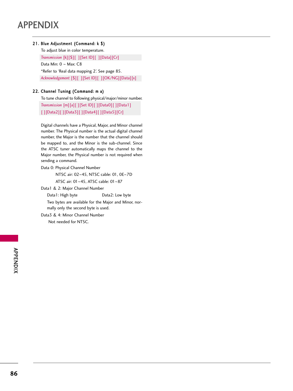 Appendix | LG Z37LC6D User Manual | Page 88 / 104