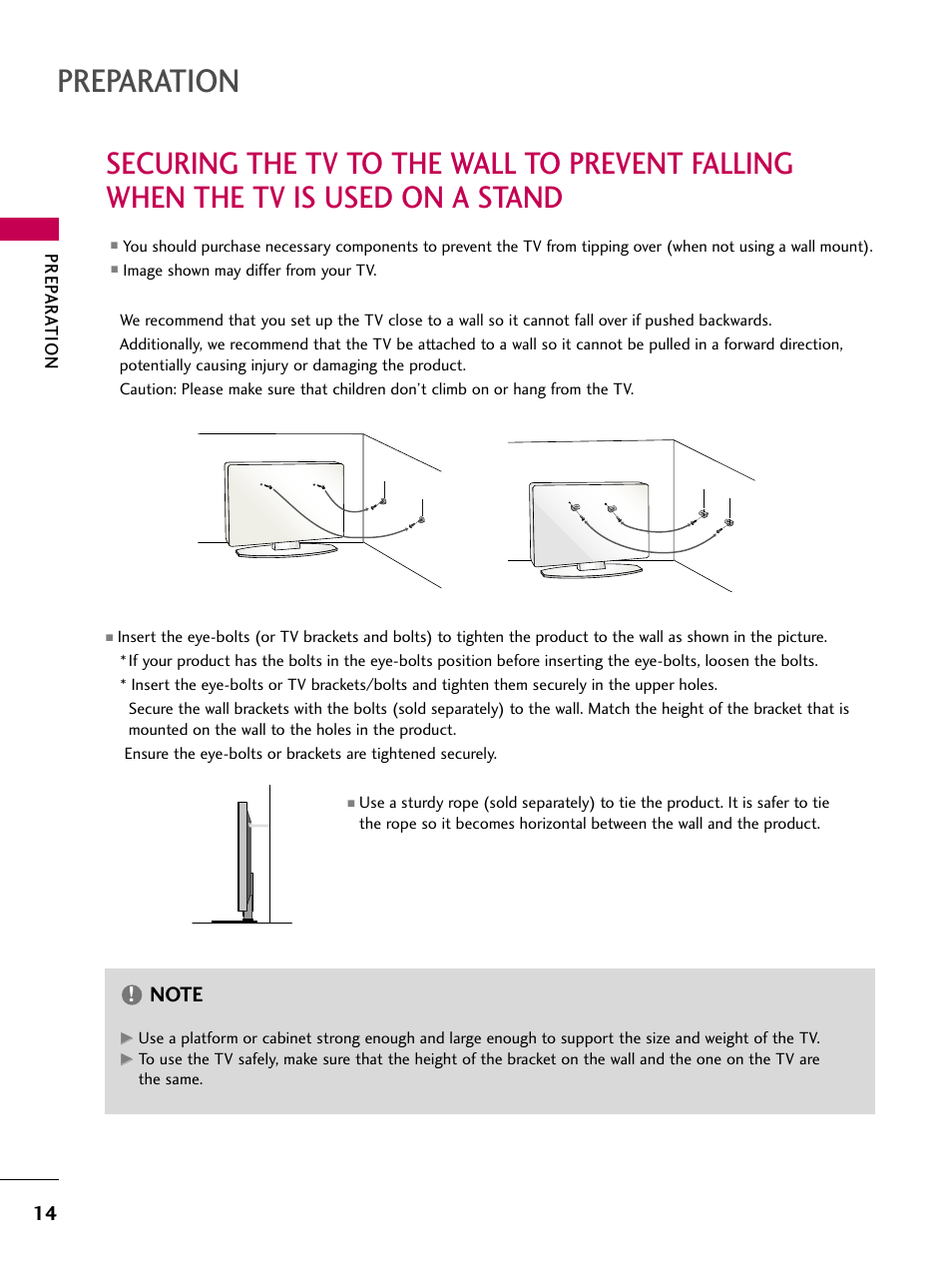 Preparation | LG 60PS11 User Manual | Page 16 / 115