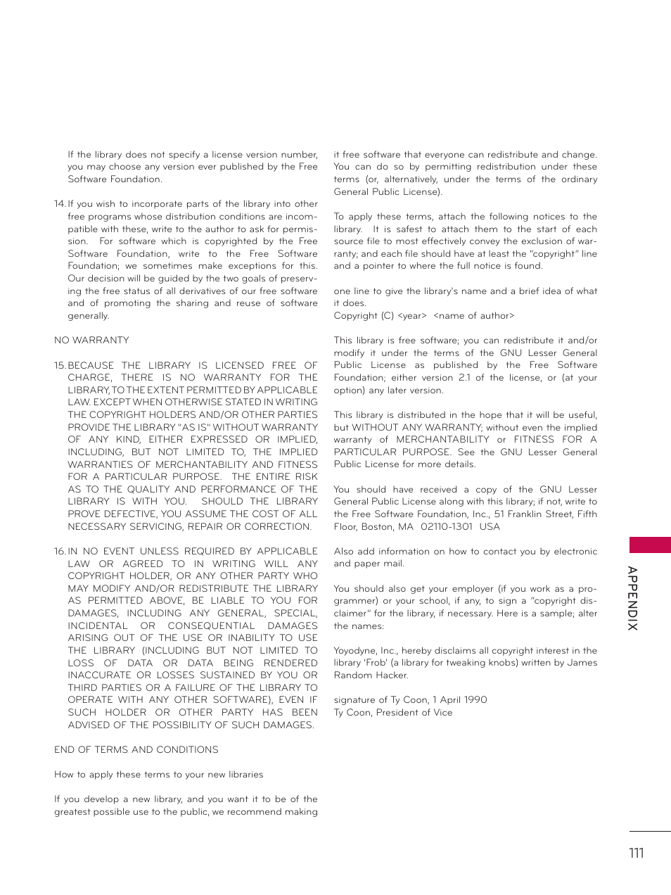 LG 42LD320H User Manual | Page 111 / 212