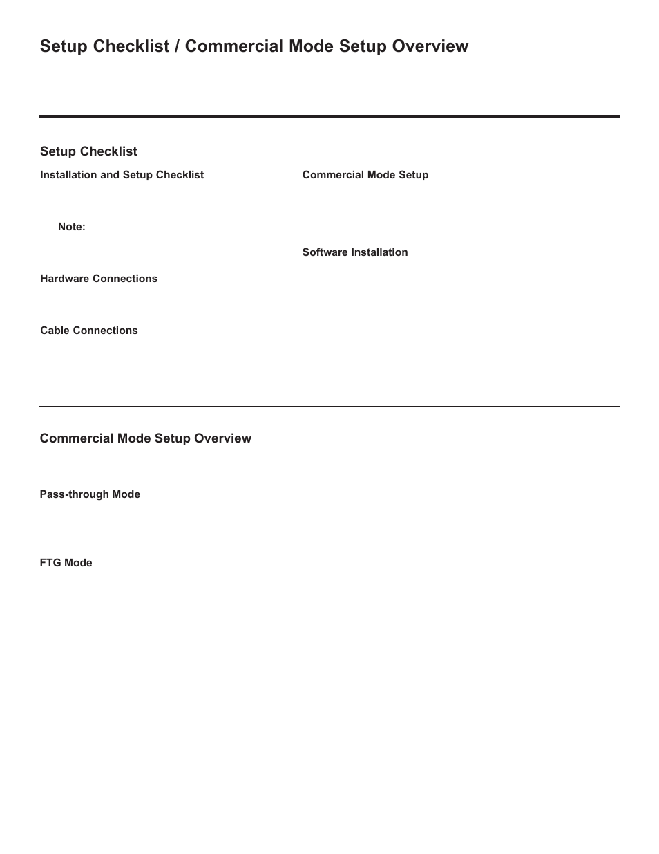 Setup checklist / commercial mode setup overview | LG 42LD320H User Manual | Page 170 / 212