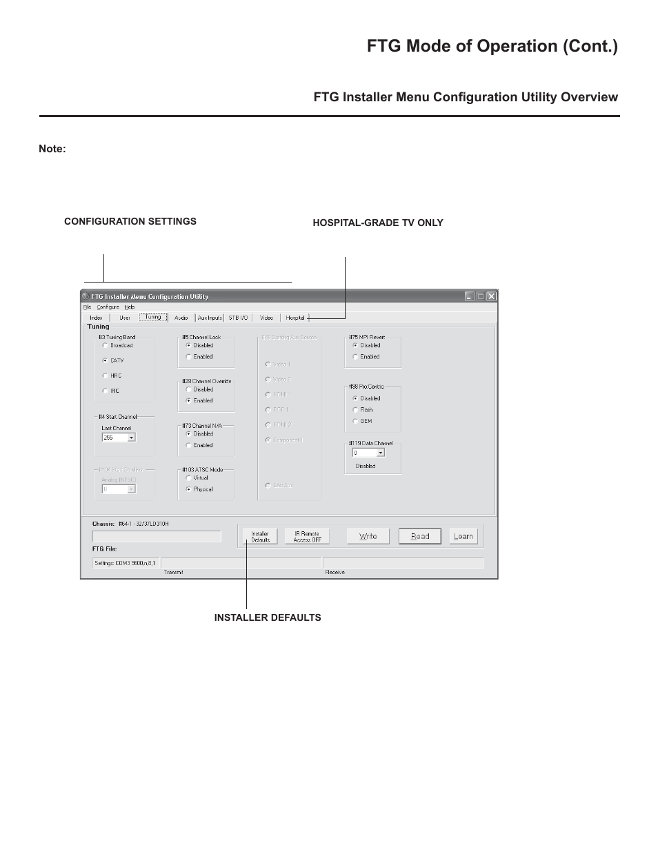 Ftg mode of operation (cont.) | LG 42LD320H User Manual | Page 199 / 212