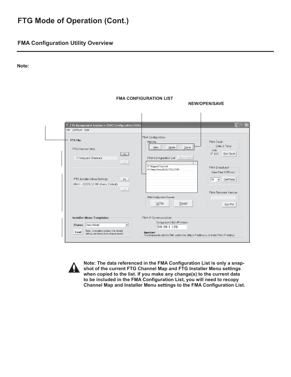 Ftg mode of operation (cont.), Fma confi guration utility overview | LG 42LD320H User Manual | Page 200 / 212
